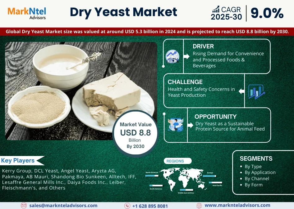 Global Dry Yeast Market 2025 – Geographical Analysis, Latest Technology, Investment Opportunities, Future Trends and Outlook 2030