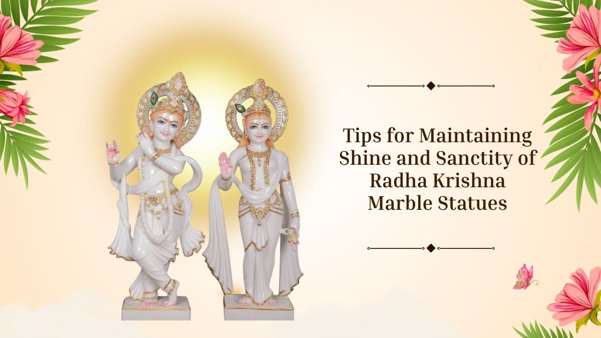 Radha Krishna marble statue from Jaipur