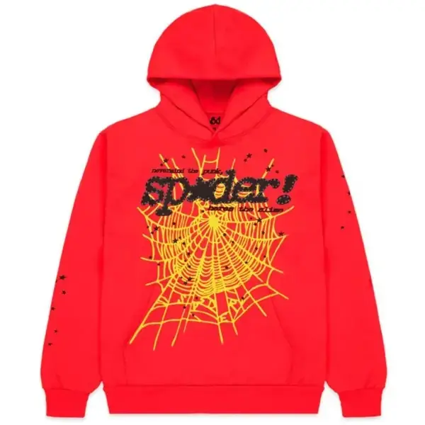 Sp5der-PiNK-V2-Hoodie-Red-2