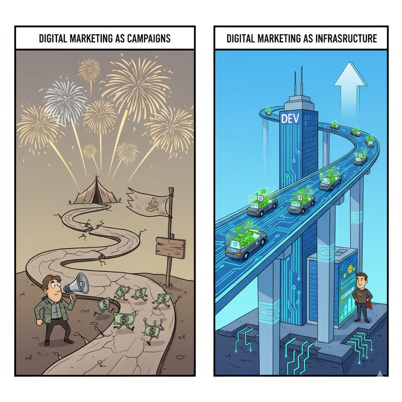 Digital Marketing Isn’t a Campaign ,  It’s Infrastructure