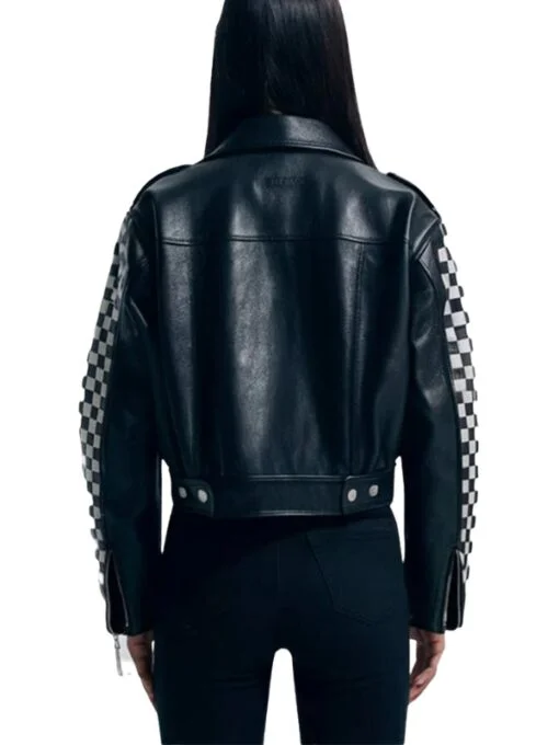 Your Complete Style Manual for Women Checkered Studded Leather Biker Jackets