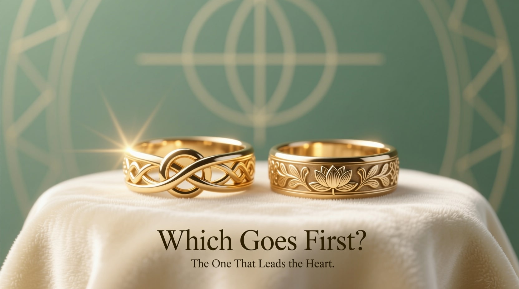What Symbolism Is Behind Which Goes First in a Pair of Rings
