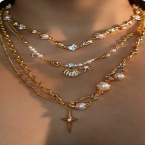 Gold Necklace Festive Celebration Style marked by vibrant colors, rich traditions