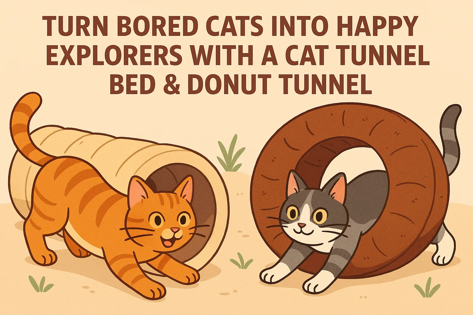 Turn Bored Cats into Happy Explorers with a Cat Tunnel Bed & Donut Tunnel