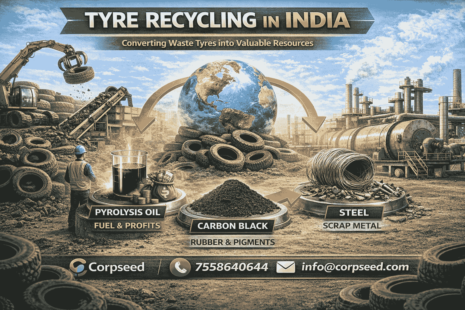 Tyre Recycling Plant in India – Business Cost, Setup Process & License