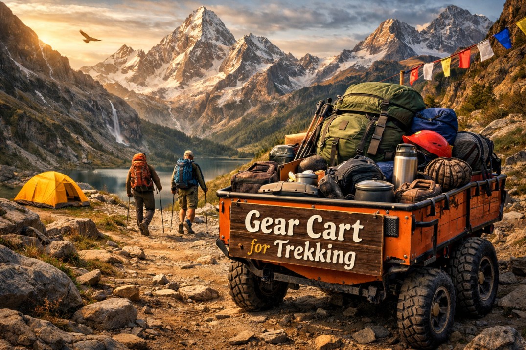 Gear Cart for Trekking – The Perfect Outdoor Walking Cart for Heavy Loads