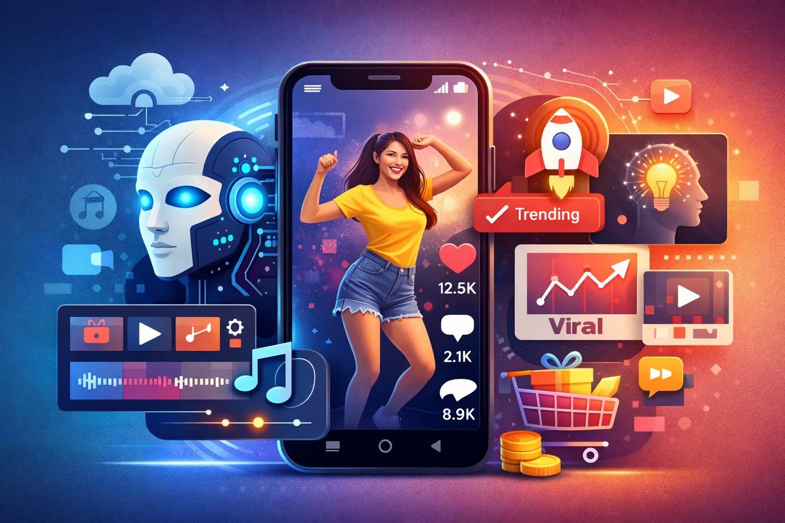 AI-Powered TikTok Clone App Development: Smart Feeds, Auto Editing & Viral Recommendation Engines