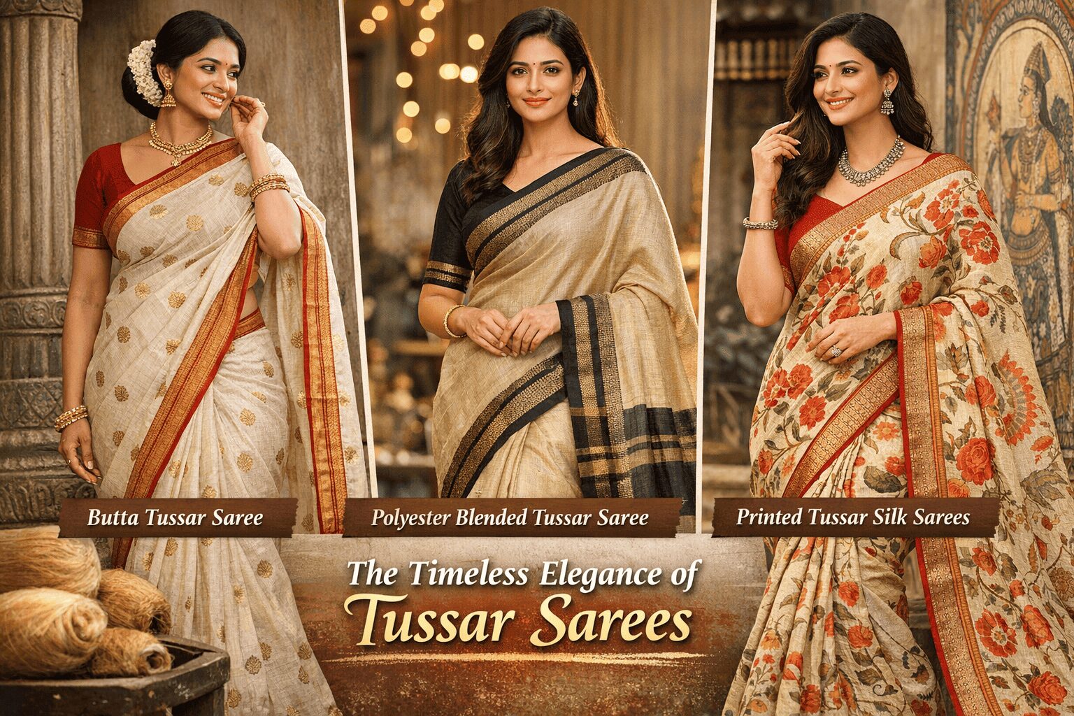 Butta Tussar Saree: A Timeless Blend of Tradition, Texture, and Modern Style