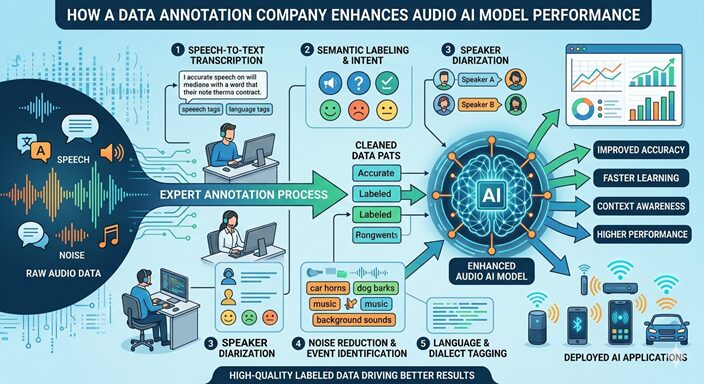 How a Data Annotation Company Enhances Audio AI Model Performance