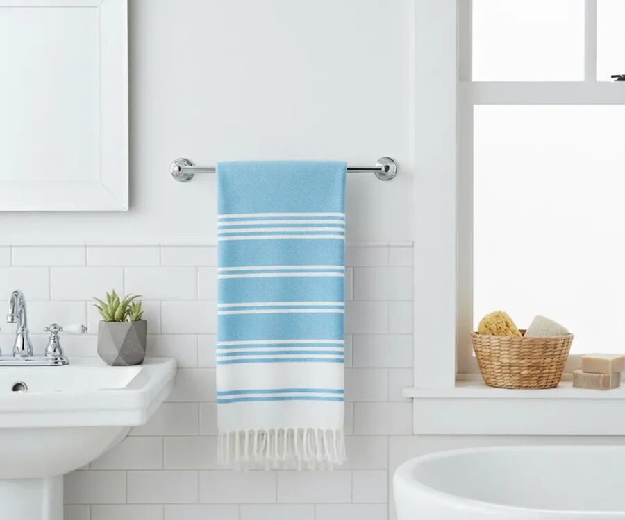 Best Bath Towels: Turkish Towels, Striped, Blue & Grey Bath Towels