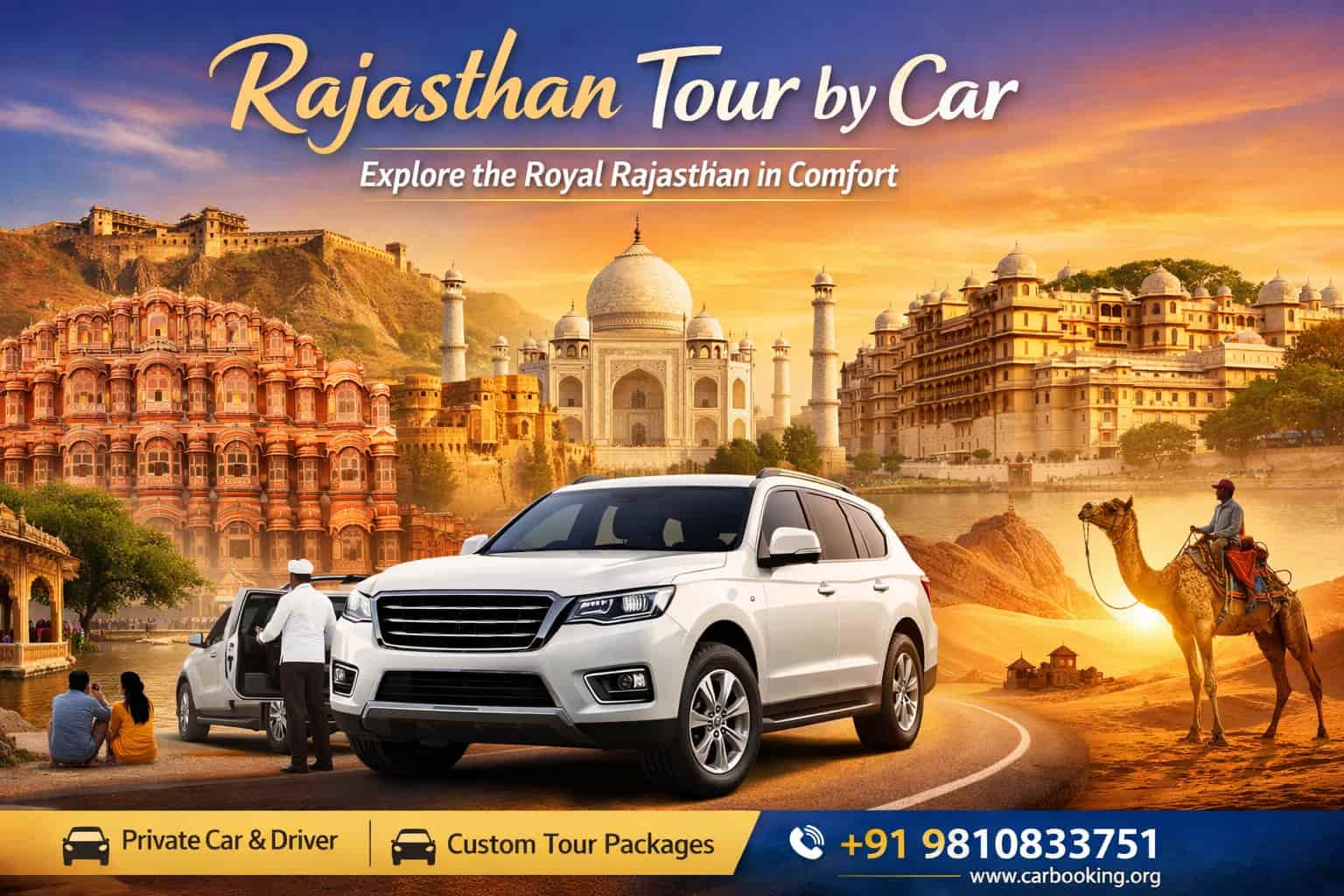 Luxury Rajasthan Tour by Car – Premium Private Chauffeur Travel Experience