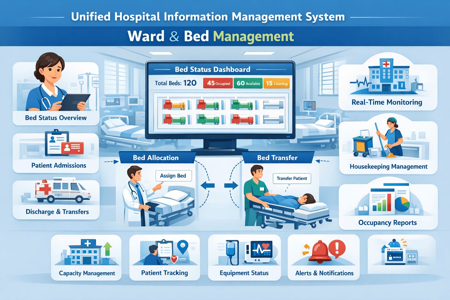 Unified Hospital Information Management System Ward & Bed Management