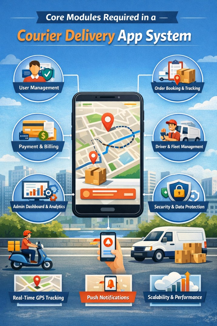 Core Modules Required in a Courier Delivery App System