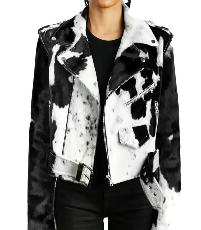 Stylish Cowhide Jackets with Black Leather Elegance: