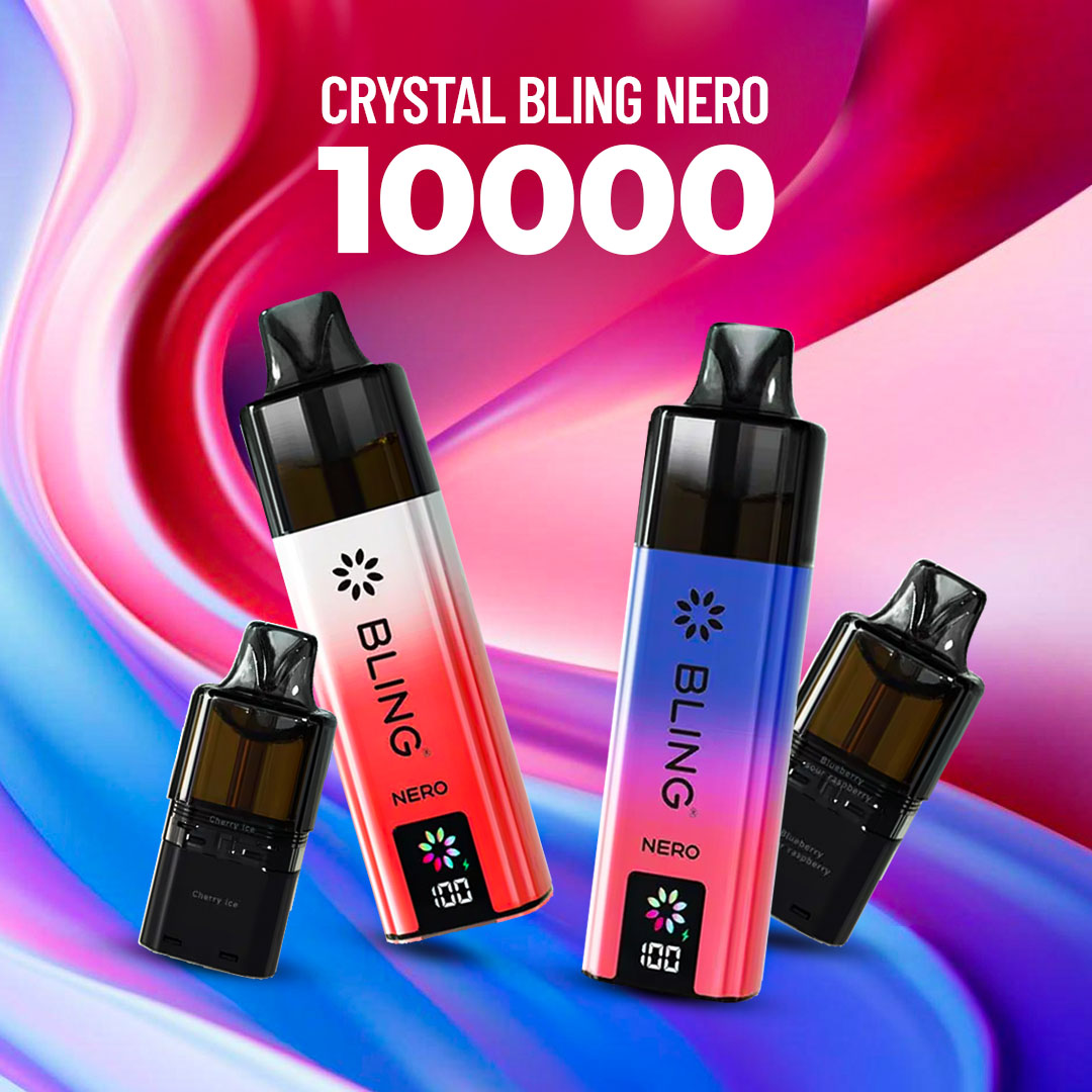 Crystal Bling Nero 10k Vape Kit: Design Meets Performance