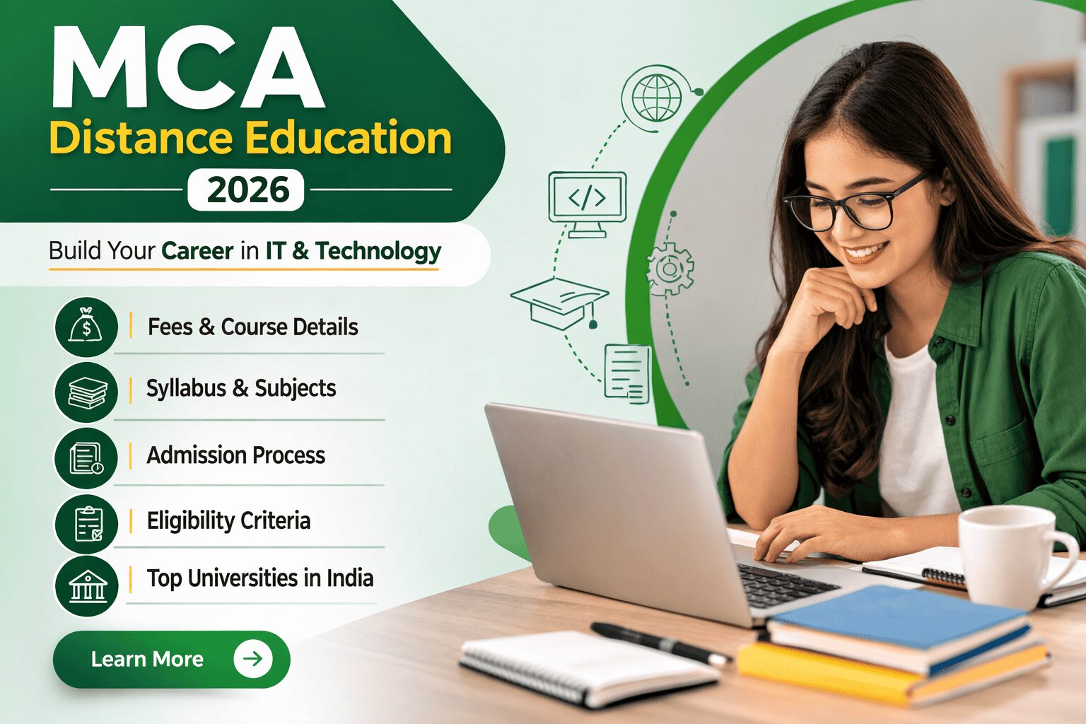 MCA Distance Education 2026: Fees, Syllabus, Admission, Eligibility & Top Universities in India