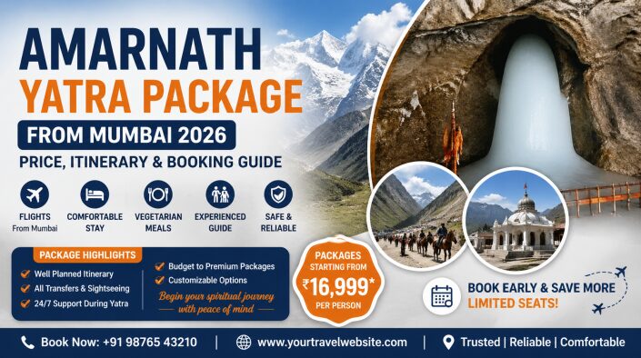 Amarnath Yatra Package from Mumbai 2026: Price, Itinerary & Booking Guide