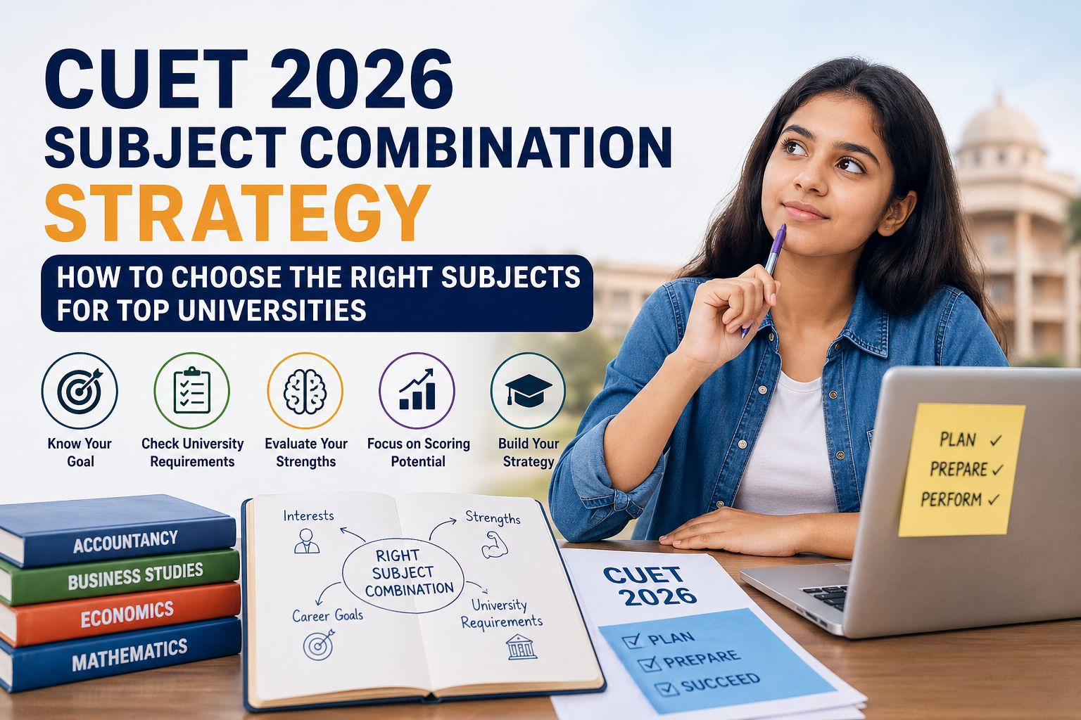 CUET 2026 subject combination strategy: what is a good score in cuet and how to choose the right subjects for top universities