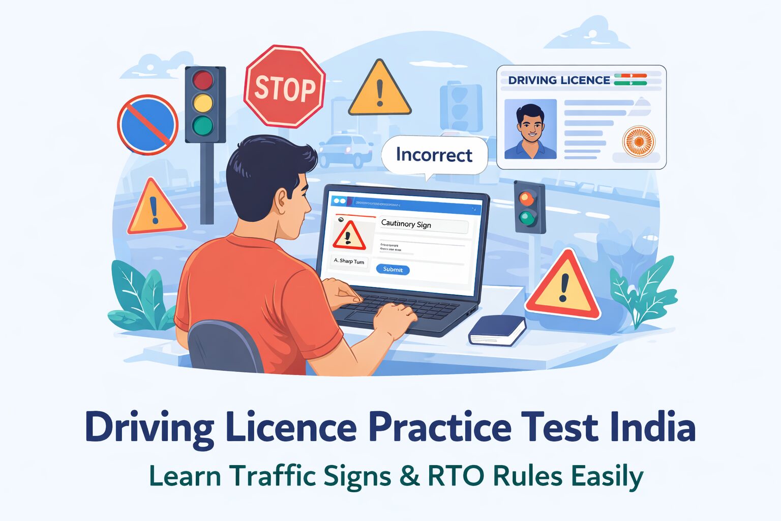 Driving Licence Practice Test India: Learn Traffic Signs & RTO Rules Easily