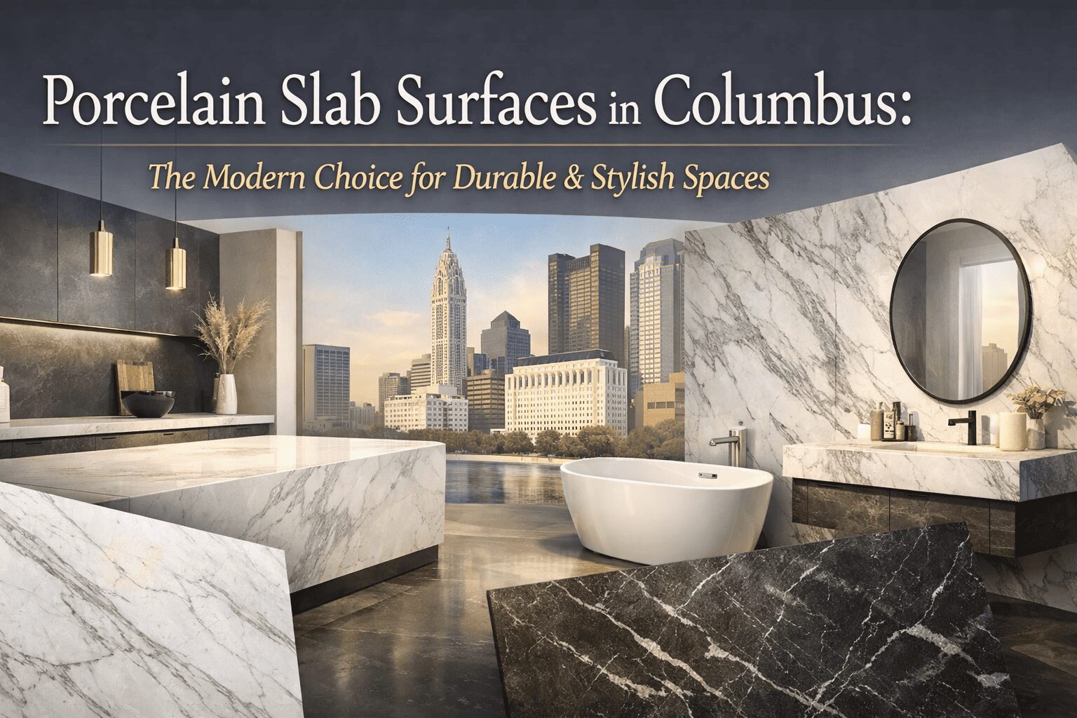 Porcelain Slab Surfaces in Columbus: The Modern Choice for Durable & Stylish Spaces