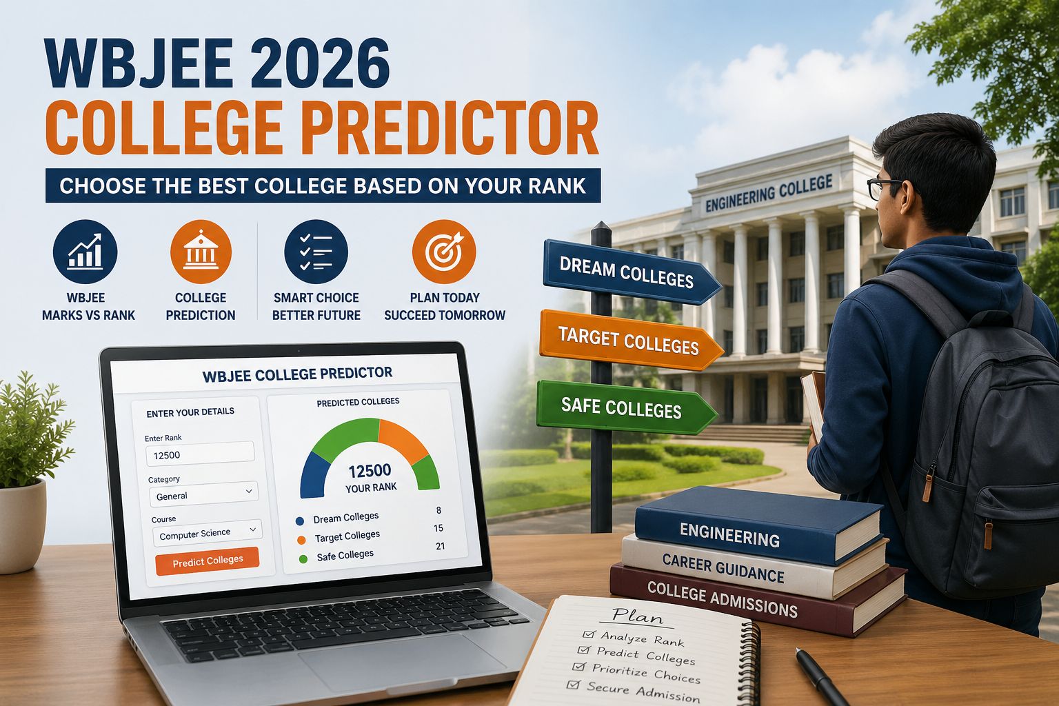 WBJEE marks vs rank insights: using a college predictor to choose the best college in 2026