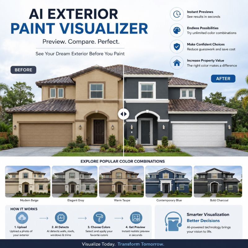AI Exterior Paint Visualizer: The Smarter Way to Preview Exterior House Colors