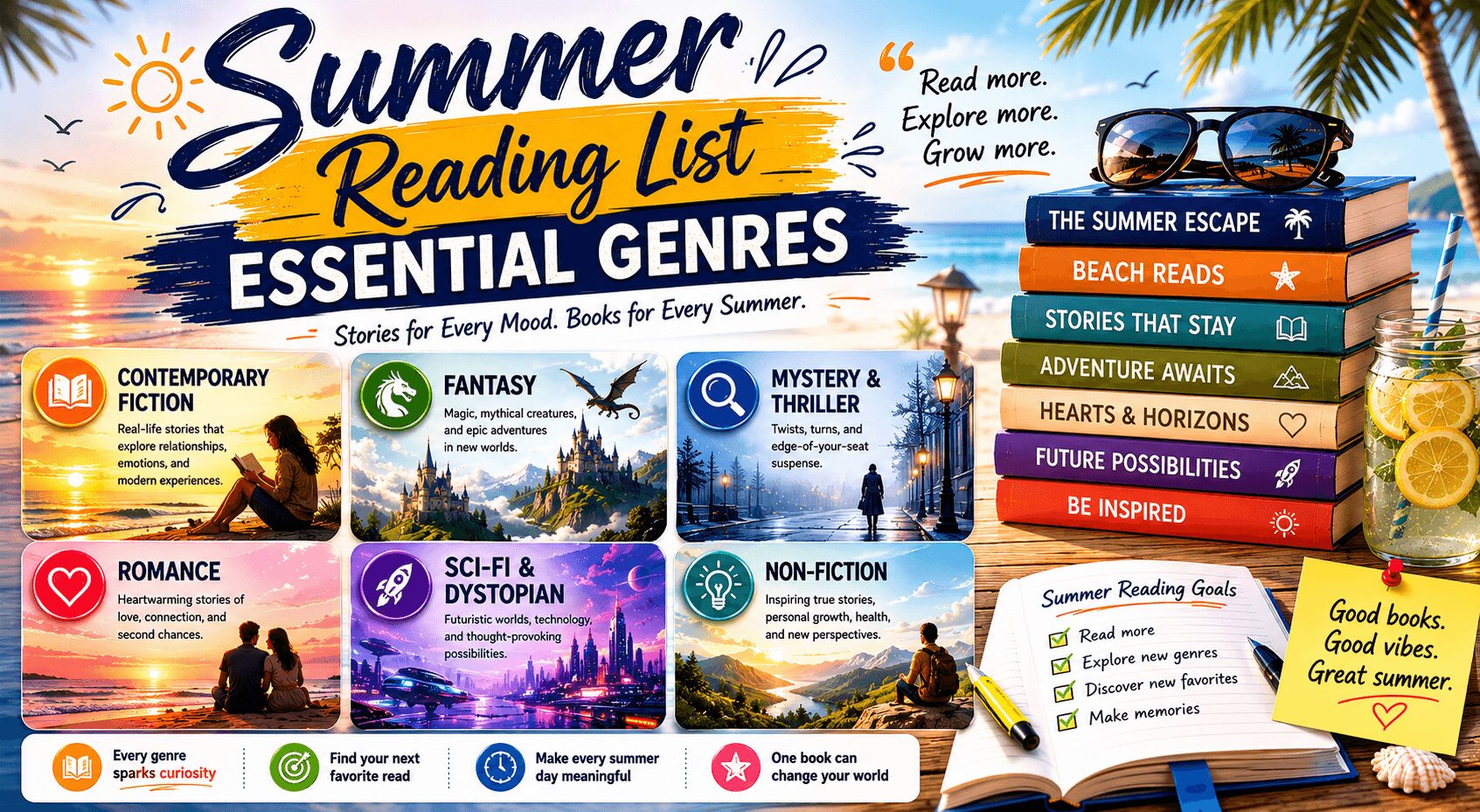 Summer Reading List: Essential Fiction Genres