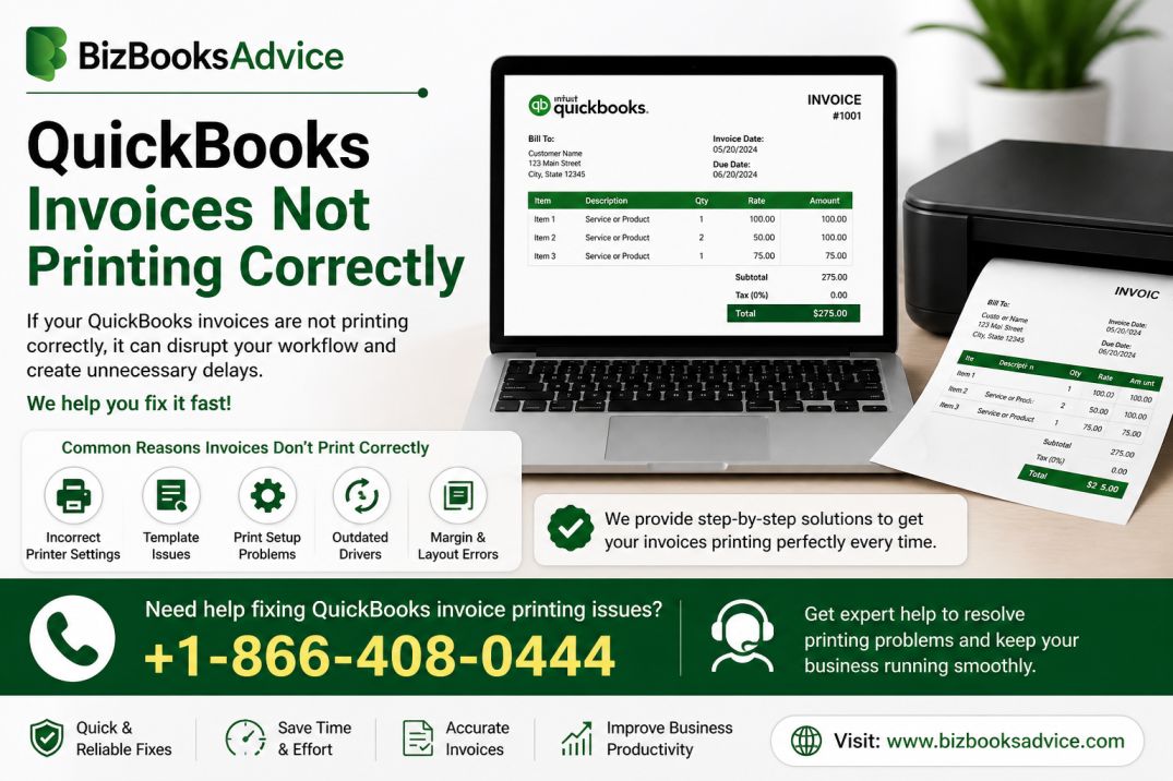 QuickBooks Invoices Not Printing Correctly: Full Setup