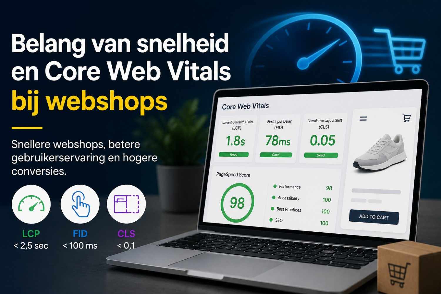 Belang van snelheid en Core Web Vitals bij webshops