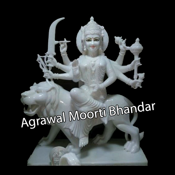 Premium Durga Marble Statue by Agrawal Moorti Bhandar