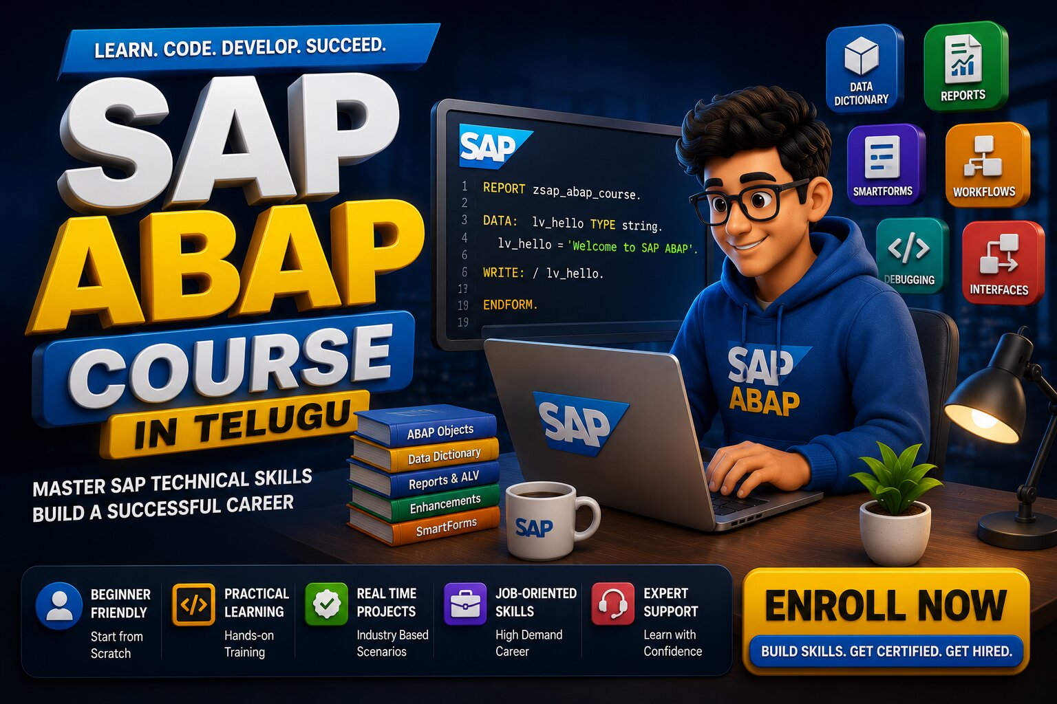 Job-Oriented SAP ABAP Training Program – SAP ABAP Course in Telugu