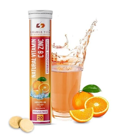 Vitamin C & Zinc Effervescent Tablets Pack of 4 for Daily Wellness Support