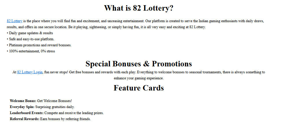 82 Lottery Login Guide for Beginners and New User Bonuses 