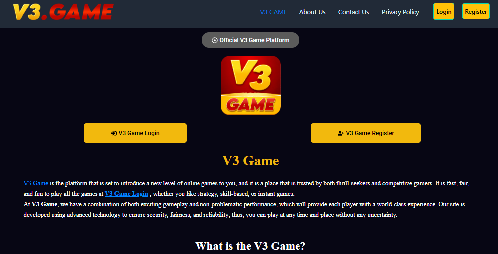 Easy Way to Sign Up and Start Playing on V3 Game 