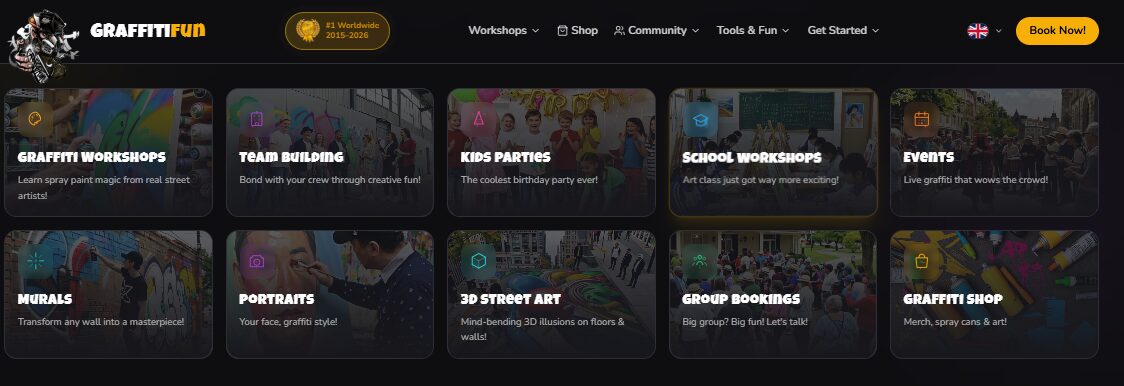 The Biggest Graffiti Company for Events and Workshops 