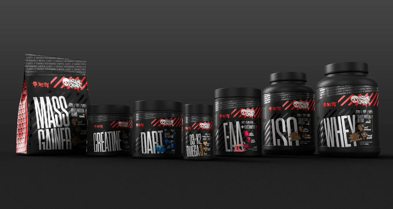 Insane Genix Supplement: Best Pre Workout Creatine Supplement & Whey Isolate for Muscle Growth