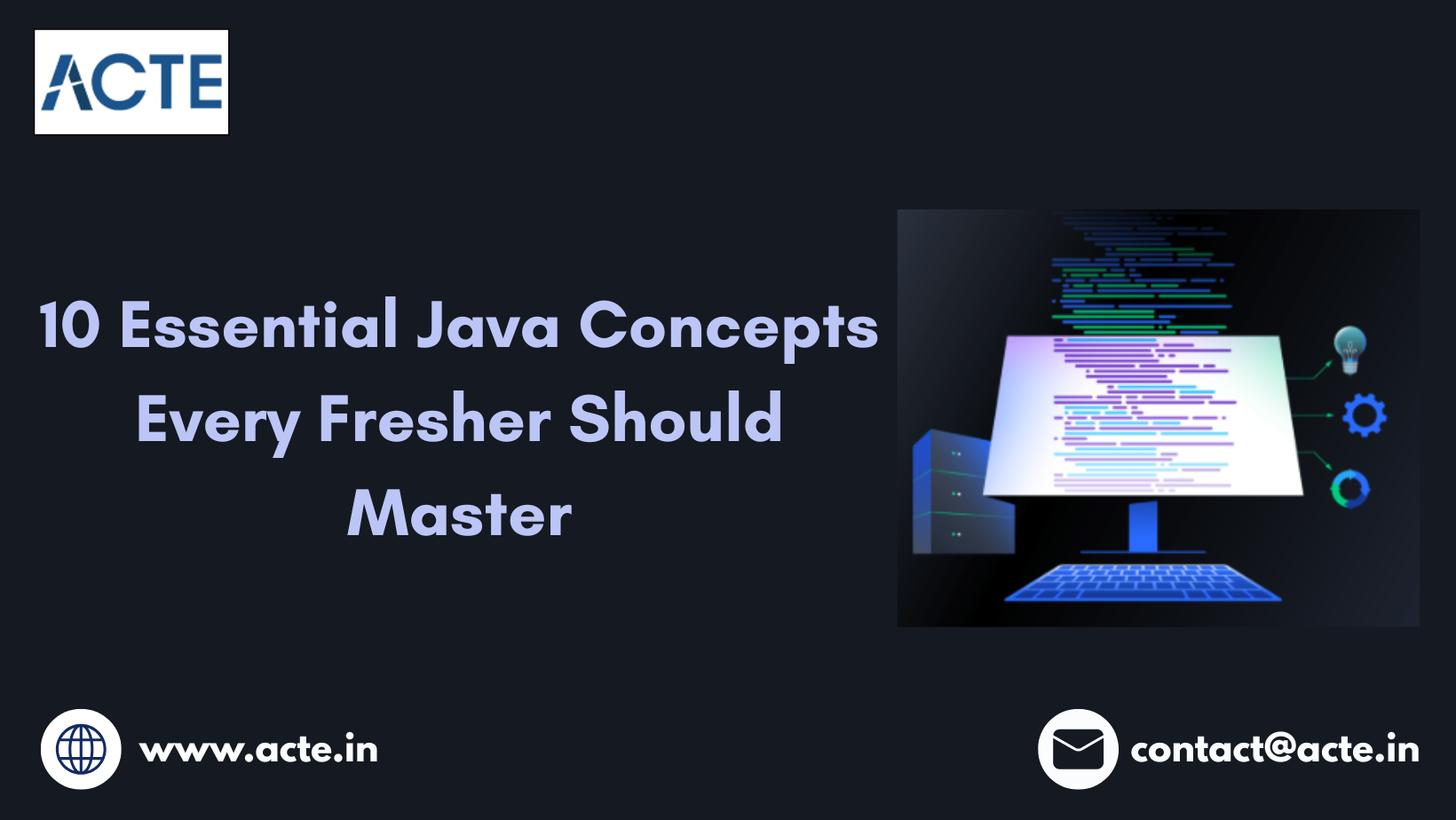 Fundamental Java Concepts Every Fresher Should Master