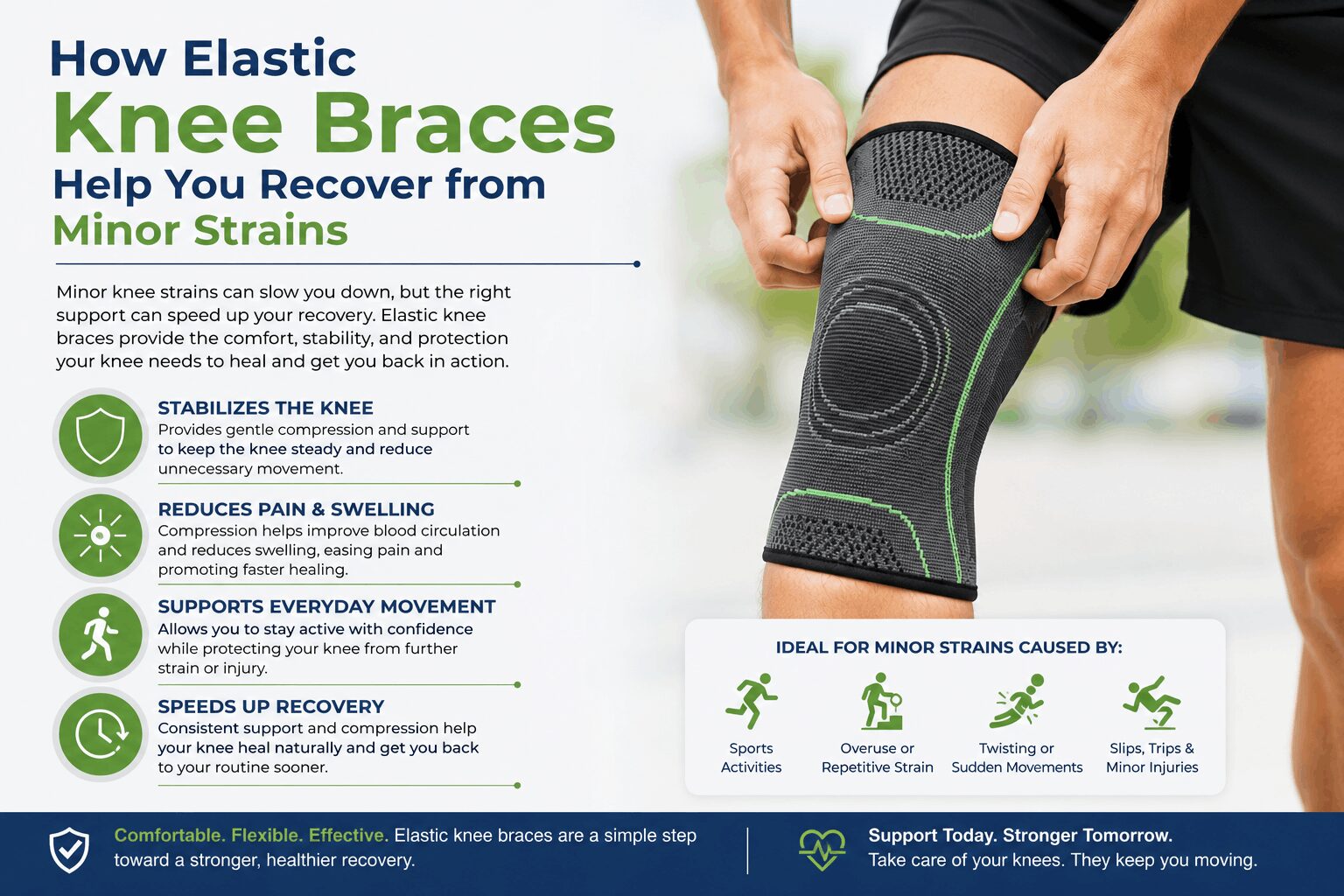 How Elastic Knee Braces Help You Recover from Minor Strains
