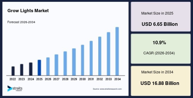 Vertical Farming Expansion Creates Strong Demand in the Grow Lights Market