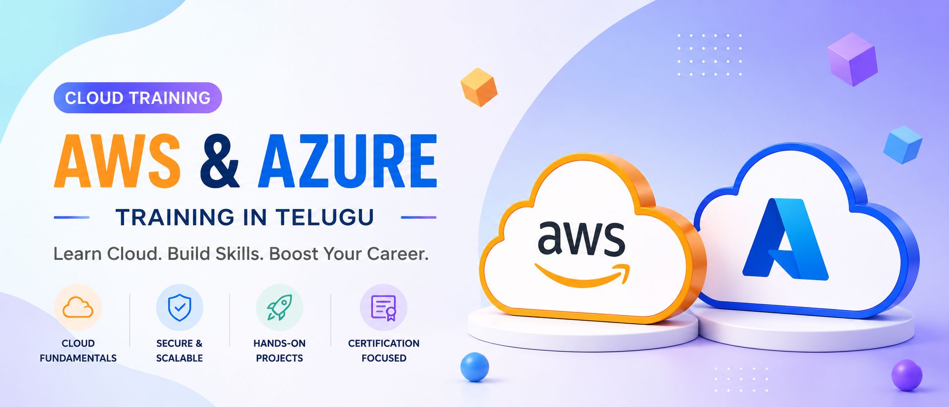 Learn Cloud Architecture with AWS and AZURE Course in Telugu