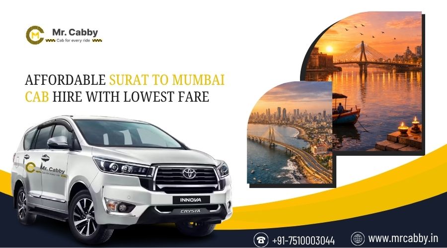 Affordable Surat to Mumbai Cab Hire with Lowest Fare
