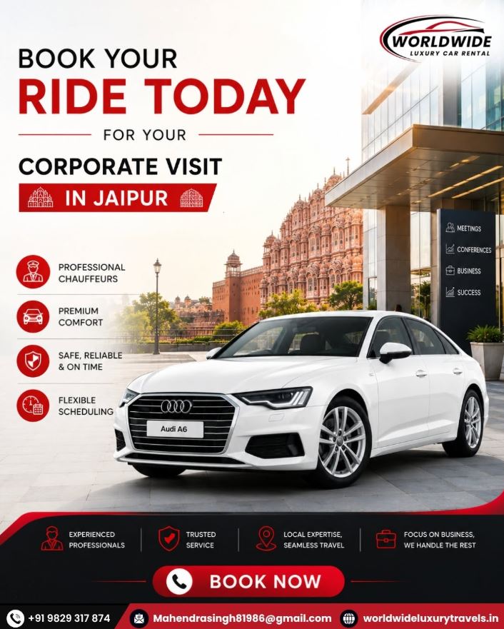 Audi Car Rental Jaipur – Experience Luxury Travel with World Wide Luxury Travels