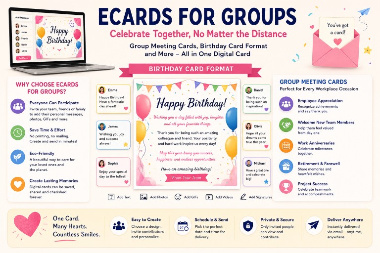Ecards for Groups: The Complete Guide to Group Meeting Cards and Birthday Card Format