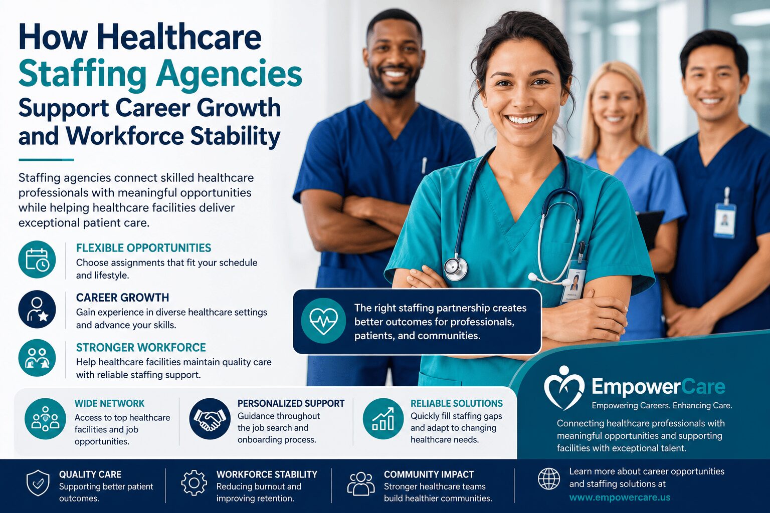 How Healthcare Staffing Agencies Support Career Growth and Workforce Stability