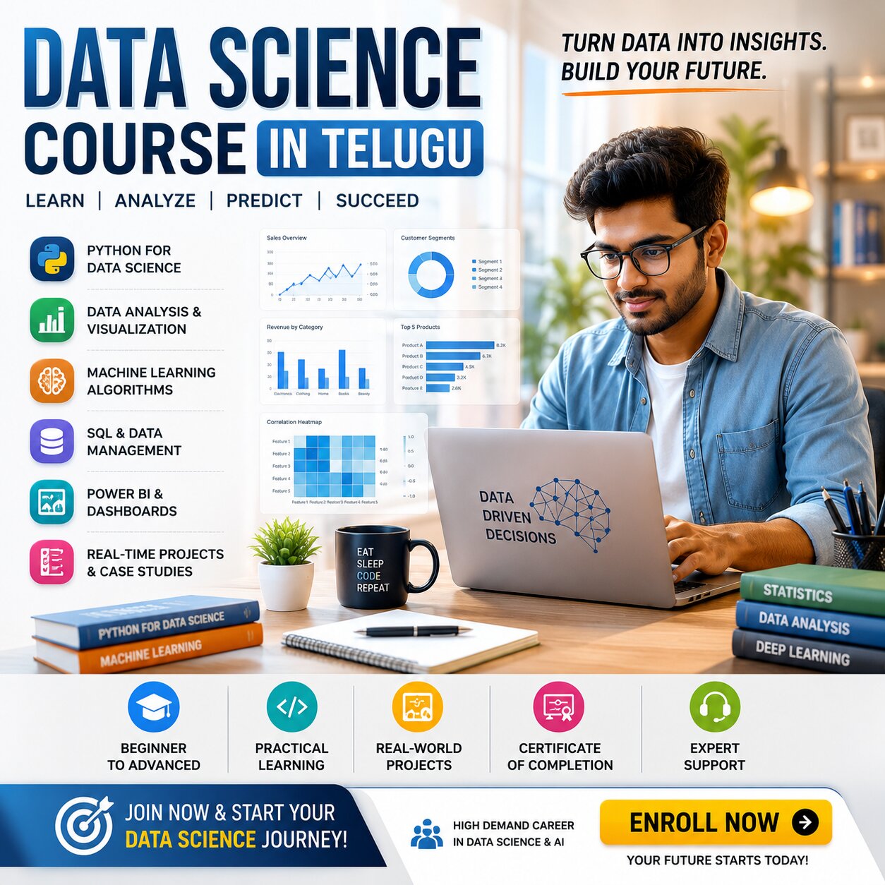 Job-Oriented Data Science Training Program: Data Science Course in Telugu