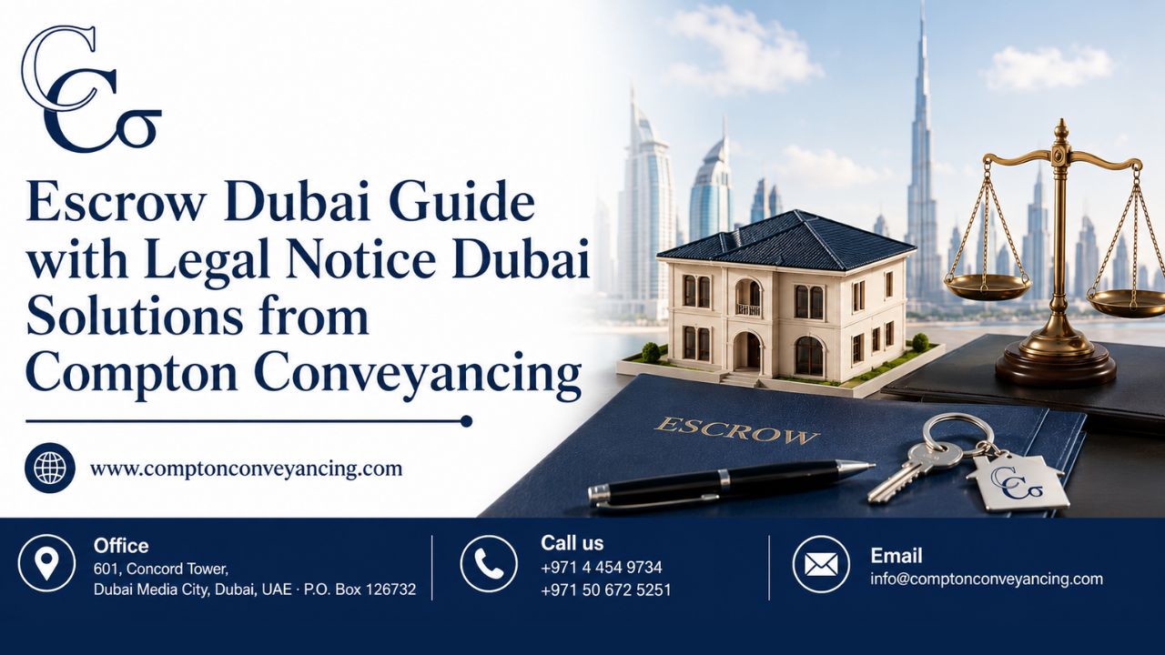 Escrow Dubai Guide with Legal Notice Dubai Solutions from Compton Conveyancing