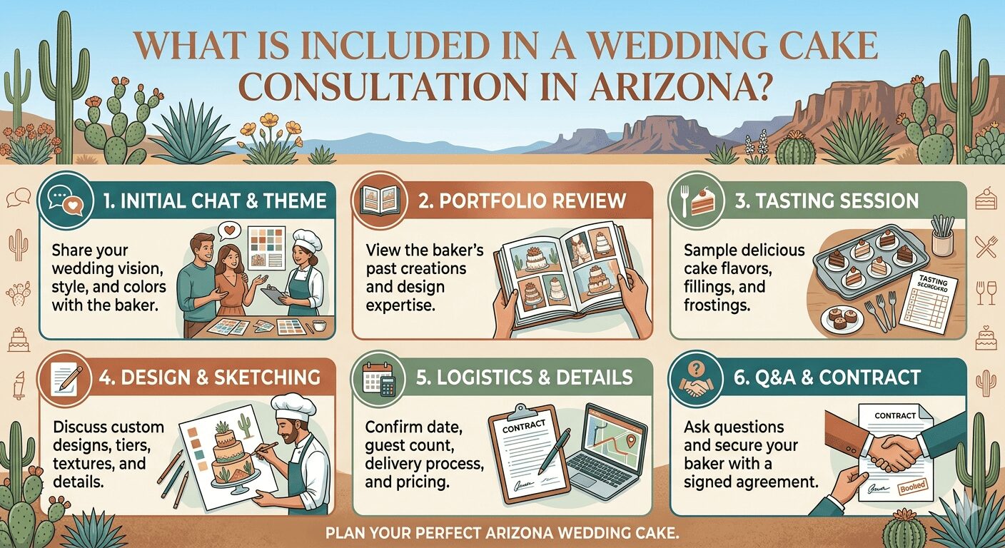 What Is Included in a Wedding Cake Consultation In Arizona?