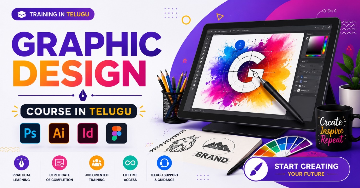 Graphic Design Course Training in Telugu for Freelancing Careers