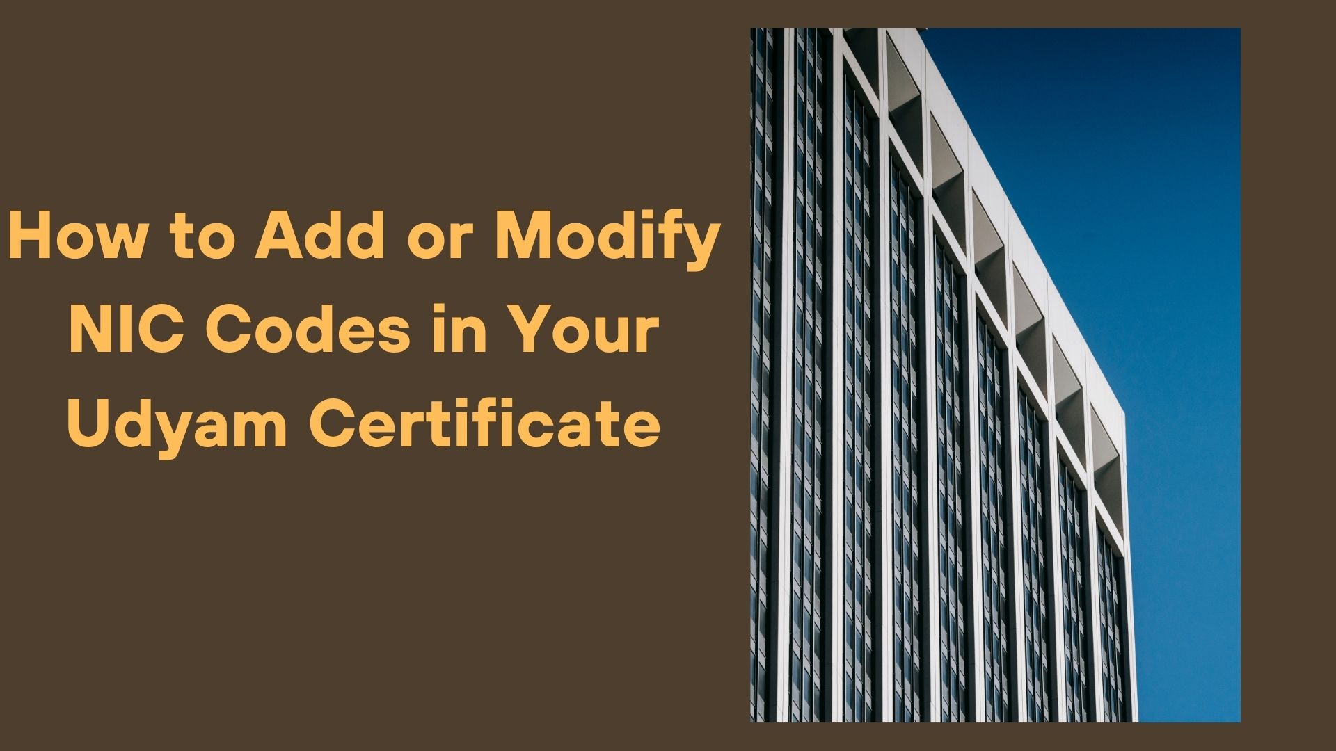 How to Add or Modify NIC Codes in Your Udyam Certificate