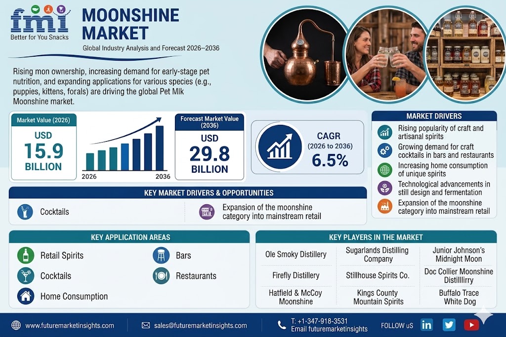 Moonshine Market Development Trends, Size and Future Scope 2026 – 2036